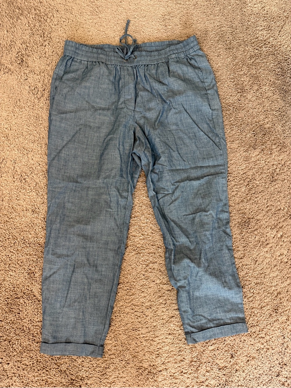 J. Crew Light Chambray Pants - Blue